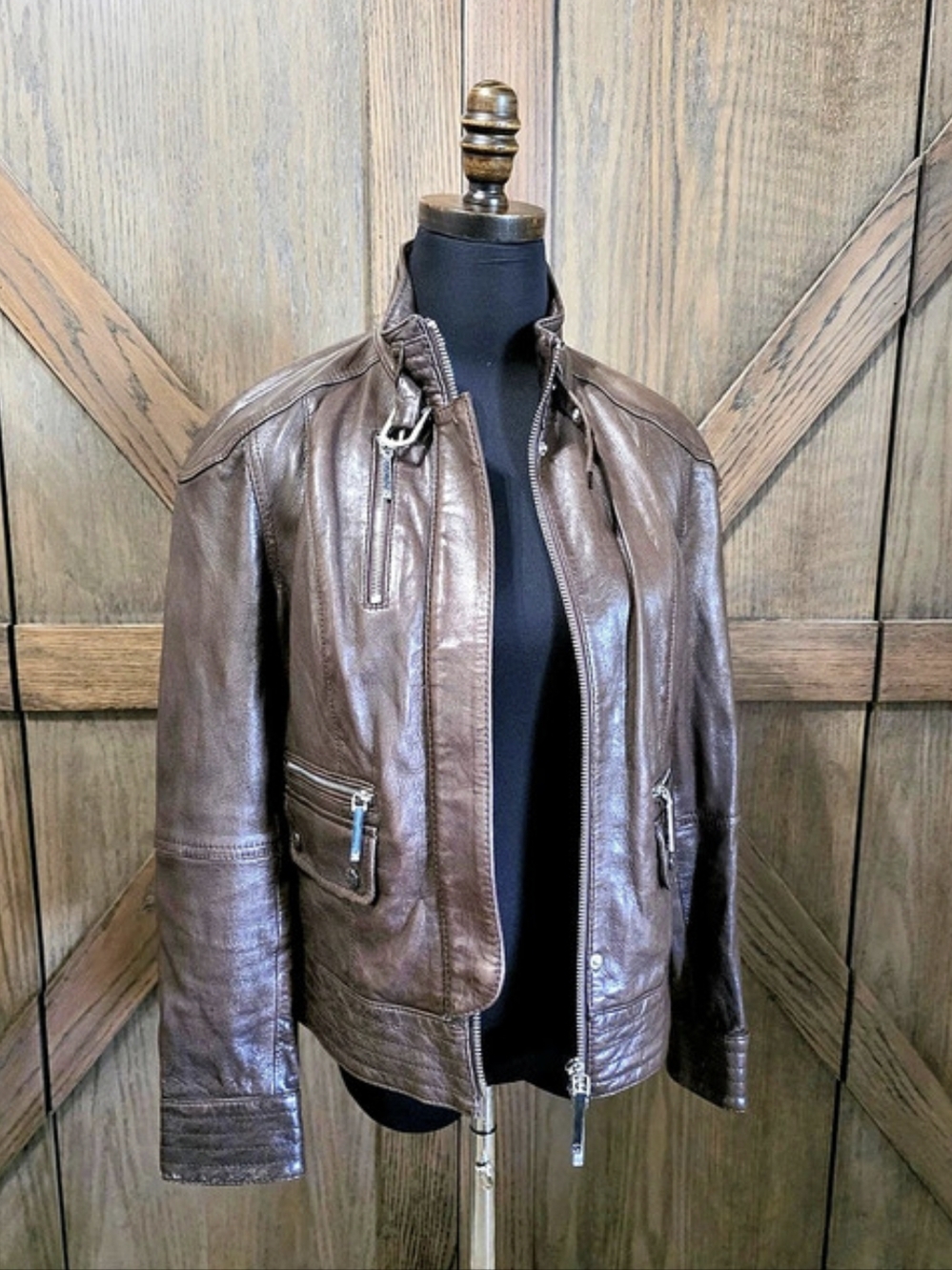 Tory Burch Leather Moto Jacket